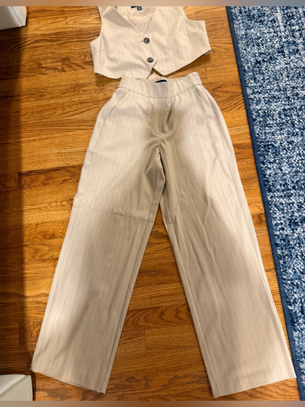 Petite Tailored Pinstripe vest and pants